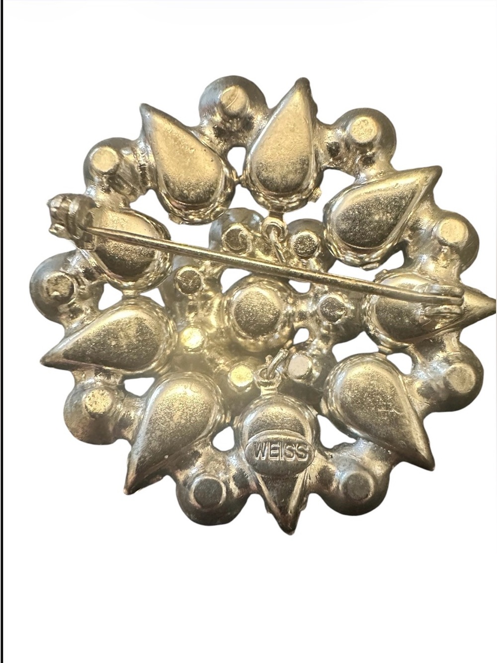 Vintage Albert Weiss Sparkling Clear Rhinestone Cluster Brooch - Picture 4 of 5